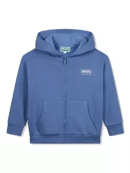 Kenzo Kids худи с логотипом, синий