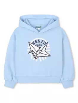 Kenzo Kids худи с логотипом, синий