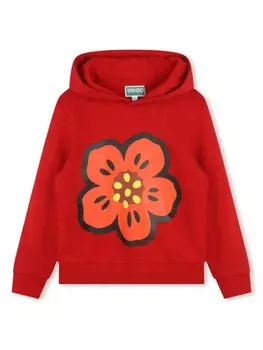 Kenzo Kids худи с принтом Boke Flower, красный