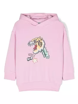 Kenzo Kids худи с принтом, розовый