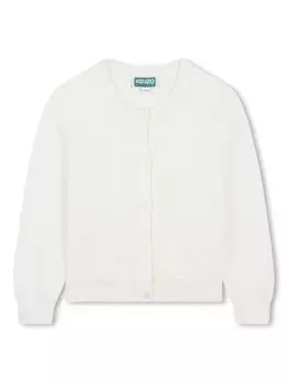 Kenzo Kids кардиган с круглым вырезом, белый