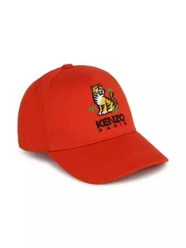Kenzo Kids кепка с вышивкой Varsity Jungle, красный