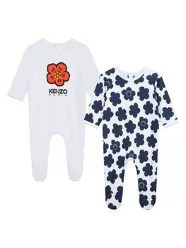 Kenzo Kids комплект Boke Flower из двух пижам, нейтральный цвет
