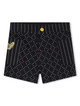 Kenzo Kids короткие шорты с логотипом, синий