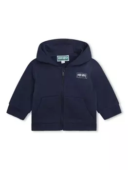 Kenzo Kids куртка на молнии с логотипом, синий