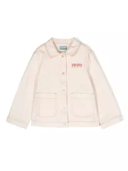 Kenzo Kids куртка с графичным принтом 'Bamboo', розовый