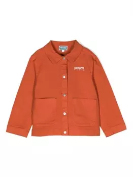 Kenzo Kids куртка с принтом, оранжевый