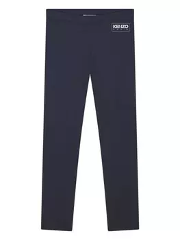 Kenzo Kids легинсы из смесового органического хлопка, синий