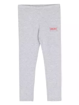 Kenzo Kids легинсы с логотипом, серый