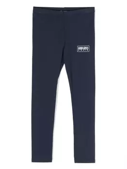 Kenzo Kids легинсы с логотипом, синий