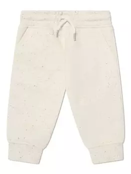 Kenzo Kids меланжевые спортивные шорты с логотипом, нейтральный цвет