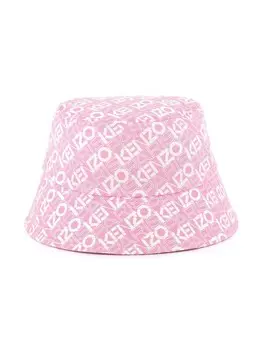 Kenzo Kids панама с логотипом, розовый