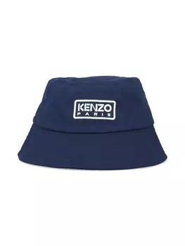 Kenzo Kids панама с нашивкой-логотипом, синий
