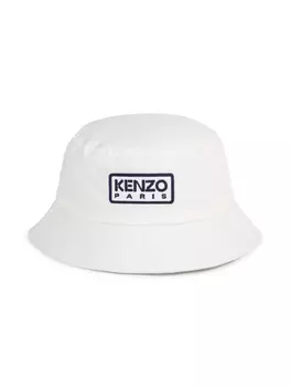 Kenzo Kids панама с вышитым логотипом, белый