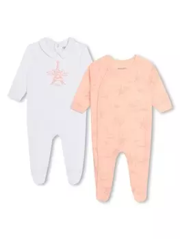 Kenzo Kids пижама с графичным принтом, оранжевый