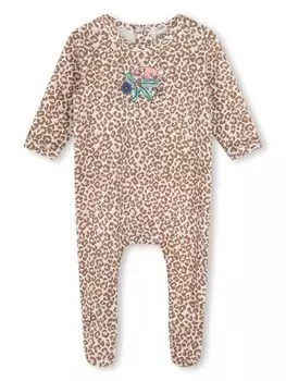 Kenzo Kids пижама с принтом, коричневый