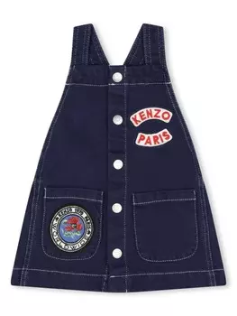 Kenzo Kids платье-комбинезон с логотипом, синий