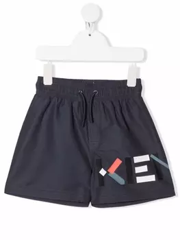 Kenzo Kids плавки-шорты с логотипом, серый
