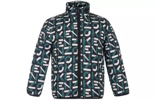 Пуховик детский Kenzo на молнии, черный