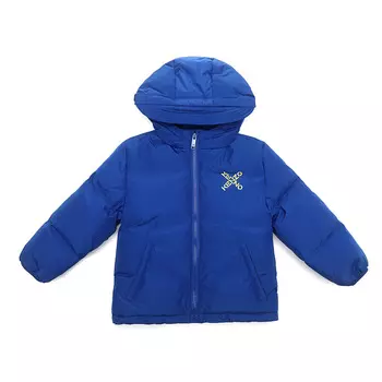 Пуховик детский Kenzo с капюшоном, синий
