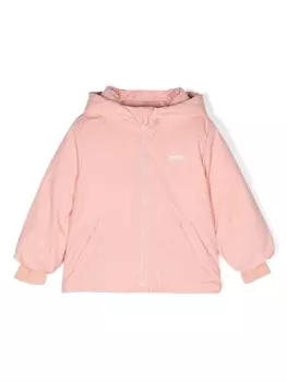 Kenzo Kids пуховик с логотипом, розовый