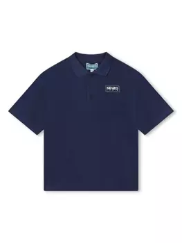 Kenzo Kids рубашка поло с логотипом, синий
