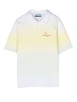 Kenzo Kids рубашка поло с логотипом, желтый
