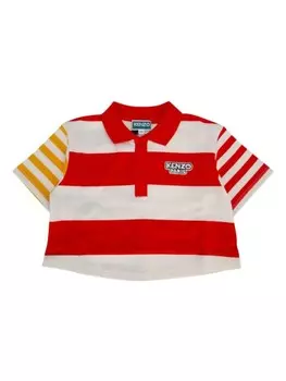 Kenzo Kids рубашка поло с вышитым логотипом, красный