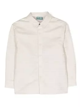 Kenzo Kids рубашка в полоску, нейтральный цвет