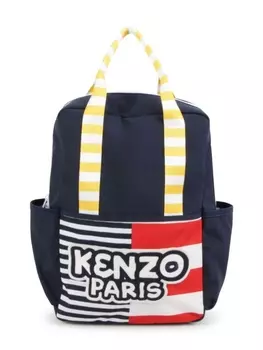 Kenzo Kids рюкзак Rucksack с вышитым логотипом, синий