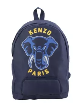 Kenzo Kids рюкзак Rucksack с вышитым логотипом, синий