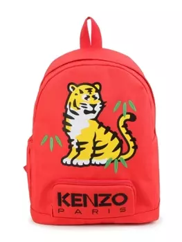 Kenzo Kids рюкзак Rucksack с вышитым логотипом, красный
