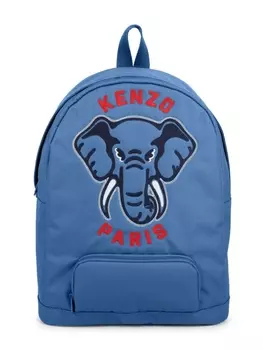 Kenzo Kids рюкзак Rucksack с вышитым логотипом, синий