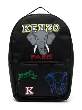 Kenzo Kids рюкзак с логотипом, синий