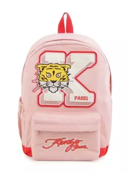Kenzo Kids рюкзак в стиле колор-блок с нашивкой-логотипом, розовый