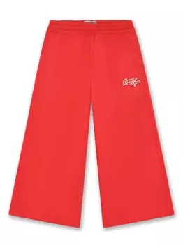 Kenzo Kids широкие брюки с логотипом, красный