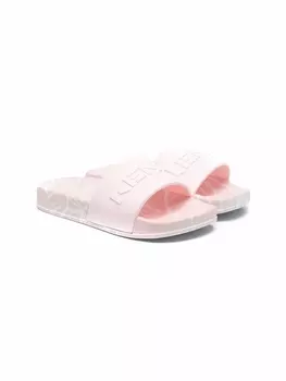 Kenzo Kids шлепанцы с логотипом, розовый