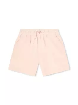 Kenzo Kids шорты с кулиской и логотипом, розовый