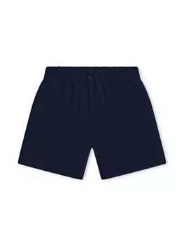 Kenzo Kids шорты с нашивкой-логотипом, синий