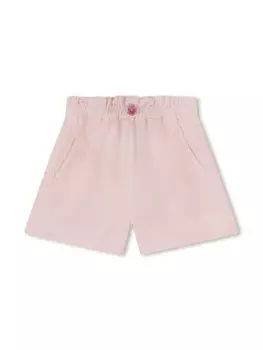 Kenzo Kids шорты с вышитым логотипом, розовый