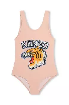 Kenzo kids сплошной детский купальник, розовый