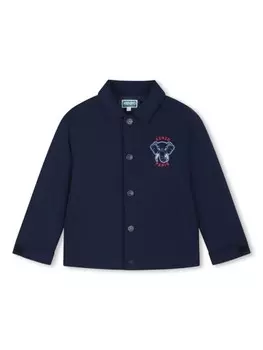 Kenzo Kids спортивная куртка с логотипом, синий
