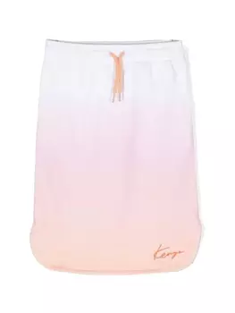 Kenzo Kids спортивная юбка с логотипом, белый