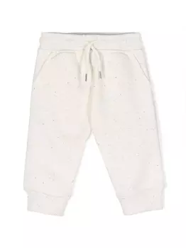 Kenzo Kids спортивные брюки с логотипом, нейтральный цвет