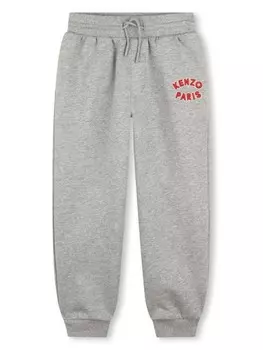 Kenzo Kids спортивные брюки с логотипом, серый