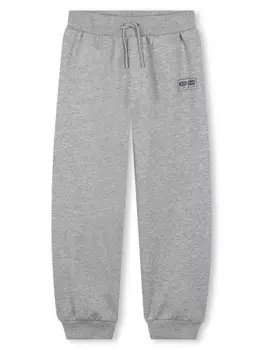 Kenzo Kids спортивные брюки с логотипом, серый