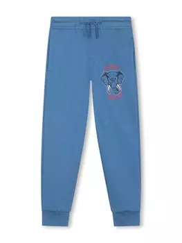 Kenzo Kids спортивные брюки с логотипом, синий