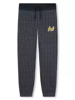 Kenzo Kids спортивные брюки Sashiko, синий