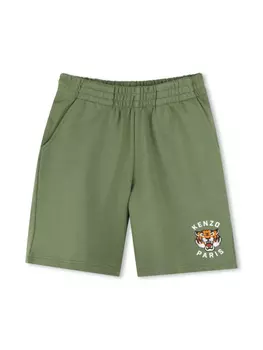 Kenzo Kids спортивные шорты Festive, зеленый
