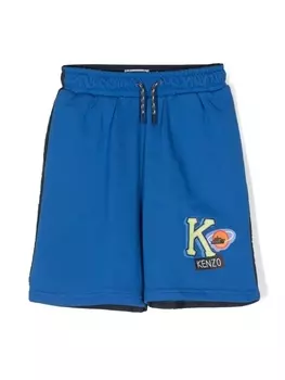 Kenzo Kids спортивные шорты с логотипом, синий